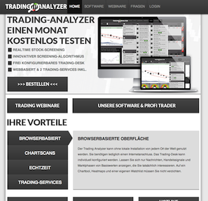 Trading Analyser Startseite